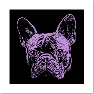 Lilac French Bulldog Posters and Art